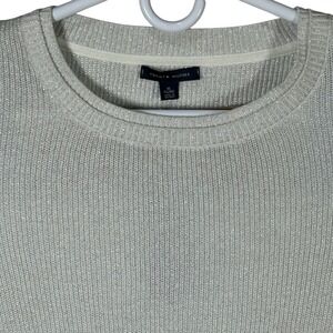 Tommy Hilfiger Women's‎ Sweater XL White Metallic Glitter Knit Crew Neck NWT